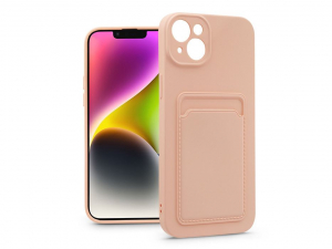 Haffner Card Case Apple iPhone 14 szilikon tok kártyatartóval pink (PT-6744)