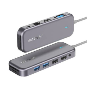 Blitzwolf 11 az 1-ben Hub USB-C ezüst (BW-TH8)