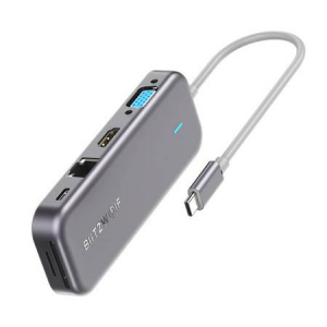 Blitzwolf 11 az 1-ben Hub USB-C ezüst (BW-TH8)