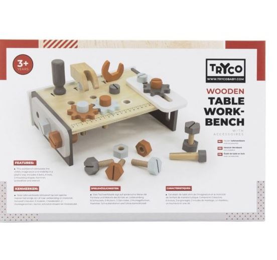 Tryco: Szerelőasztal játékszett fából (TR-303010)