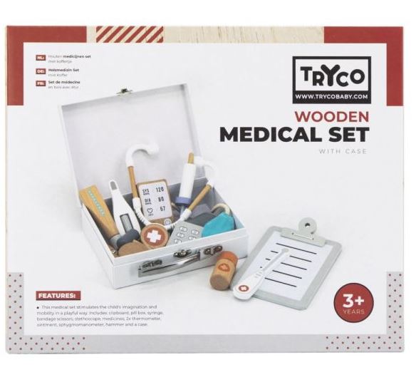 Tryco Orvosi táska készlet fából (TR-303016)