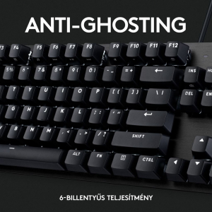 Logitech G413 TKL SE mechanikus Gaming sv&eacute;d billentyűzet fekete (920-010445)