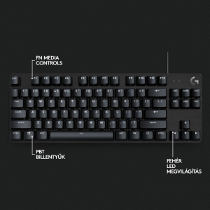 Logitech G413 TKL SE mechanikus Gaming sv&eacute;d billentyűzet fekete (920-010445)