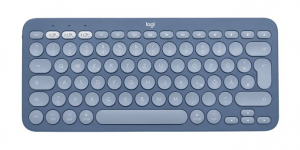 Logitech K380 többeszközös bluetoothos billentyűzet Machez német kiosztás, áfonya színű (920-011173)