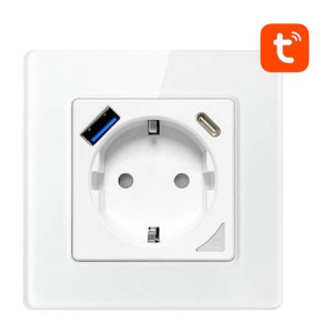Avatto WOT10-USB-W Wi-Fi Tuya USB USB-C okos konnektor fehér