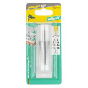 Wolfcraft l&eacute;pcsős f&uacute;r&oacute;k HSS, 8 - 35 mm (2585000)