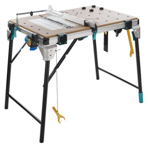 Wolfcraft MASTER 2600 gépasztal, fekete, ezüst (6918000)