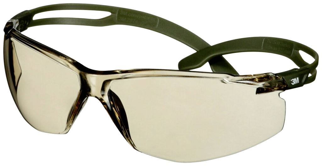 3M SecureFit SF528SGAF-DGR védőszemüveg, párásodásmentes, világosbarna lencse, sötétzöld