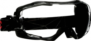 3M GoggleGear GG6001SGAF-BLK teljes v&eacute;dőszem&uuml;veg, p&aacute;r&aacute;sod&aacute;smentes, karc&aacute;ll&oacute;, fekete