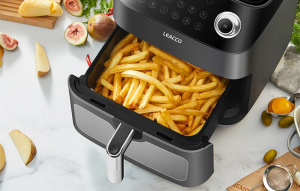 LEACCO AF020 forrólevegős sütő fekete