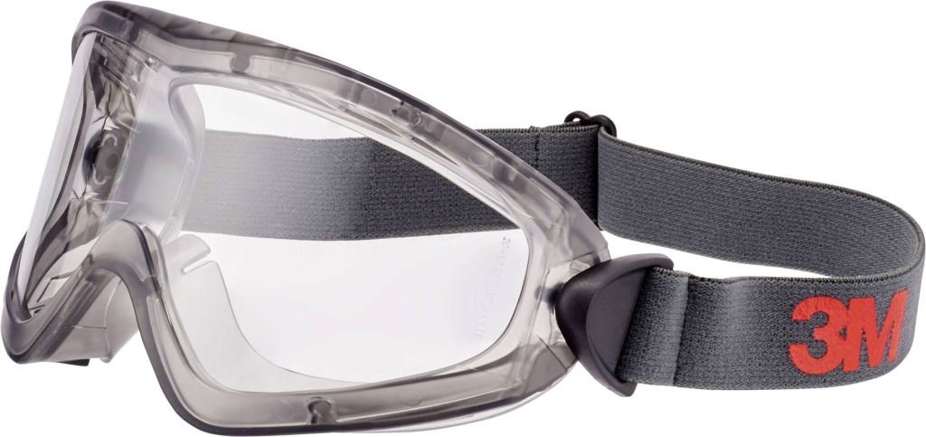 3M 2891-SG teljes védőszemüveg, párásodásmentes, szürke