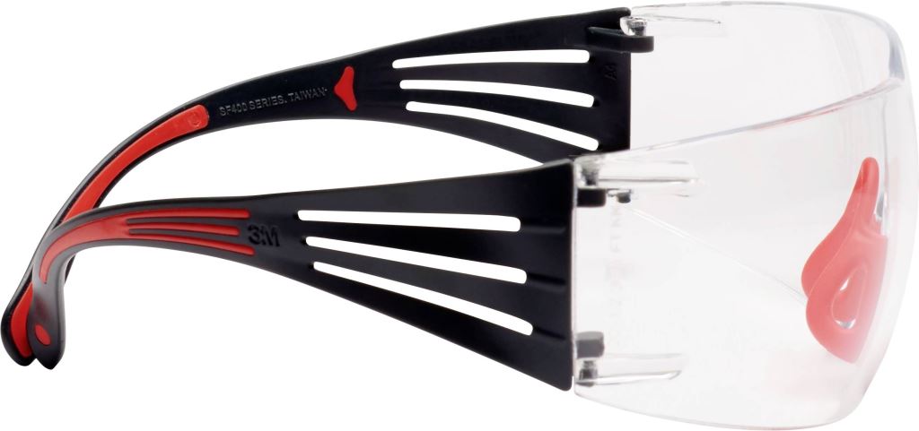 3M SecureFit SF401SGAF-RED védőszemüveg, párásodásmentes, karcálló, piros-szürke