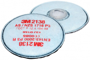 3M 2138 részecskeszűrő aktív szénnel, P3R, 20 db