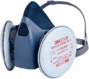 3M 2138 részecskeszűrő aktív szénnel, P3R, 20 db