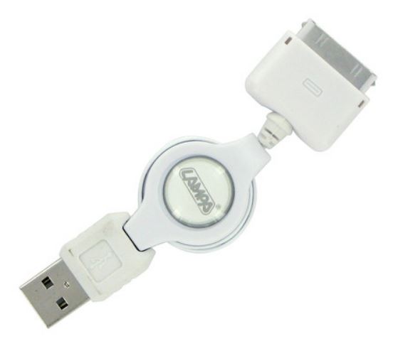 Lampa USB > 30-pin iPhone / iPad töltőkábel öncsévélő 1 m (0139014)
