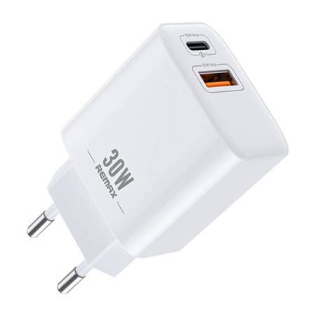 Remax USB-C - USB-A 30W hálózati töltő fehér (RP-U82)