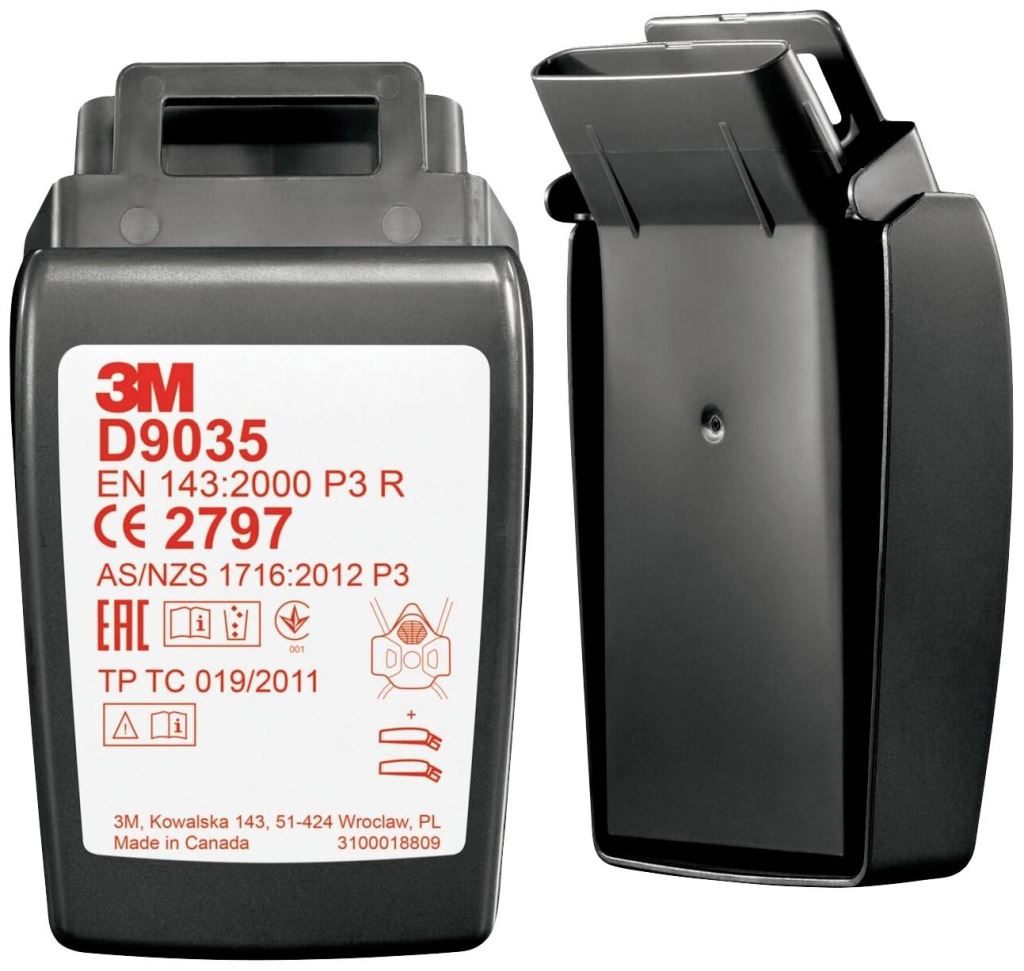 3M Secure Click D9035 kemény tokozású részecskeszűrő betét P3 R, 2 db