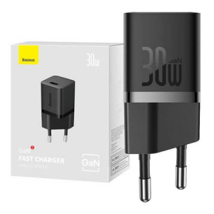 Baseus GaN5 Mini USB-C hálózati töltő 30W fekete (CCGN070401)