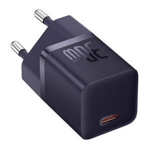 Baseus GaN5 Mini USB-C h&aacute;l&oacute;zati t&ouml;ltő 30W lila (CCGN070705)