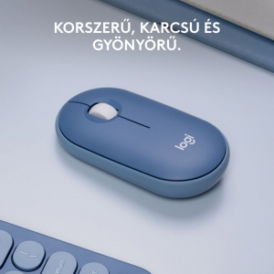 Logitech M350 Pebble vezeték nélküli egér áfonya színű (910-006753)