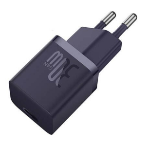 Baseus GaN5 Mini USB-C h&aacute;l&oacute;zati t&ouml;ltő 30W lila (CCGN070705)