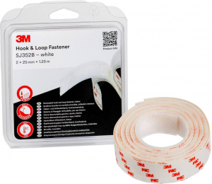 3M SJ352W öntapadós tépőzár, fehér, 1.25 m x 25 mm