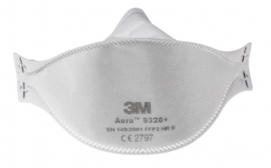 3M Aura 9320+ részecskeszűrő félálarc FFP2 D, szelep nélkül, 10 db