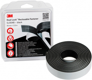 3M SJ3540/IPS tépőzár, fekete, 2.5 m x 25 mm