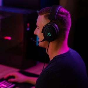 LAMAX Heroes General1 gaming headset fekete-kék (LMXHGE1)