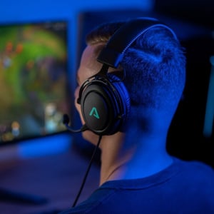 LAMAX Heroes General1 gaming headset fekete-kék (LMXHGE1)