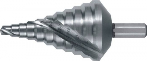 RUKO 101090 HSS fokozatfúró 6.5 - 40.5 mm, teljes hossz 96 mm, 3 oldalú szár