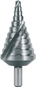 RUKO 101090 HSS fokozatfúró 6.5 - 40.5 mm, teljes hossz 96 mm, 3 oldalú szár