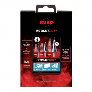RUKO 101626PRO HSS fokozatfúró készlet, 3 részes, 5 - 12 mm, 6 - 20 mm, 8 - 30 mm