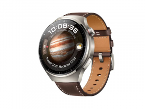 Huawei Watch 4 Pro okosóra barna bőrszíjjal (55020AMG)