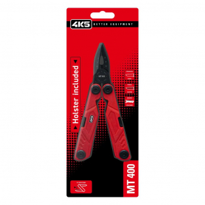 4K5 Tools MT 400 MultiTool Large  többfunkciós szerszám tokkal, piros-fekete (600.400A)