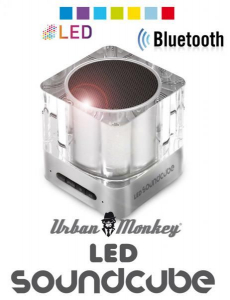 Easypix Urban Monkey LED Bluetooth SoundCube telefon kihangosító és hangszóró+LED világítás (000232)