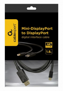 Gembird Mini DisplayPort - DisplayPort k&aacute;bel 1.8m fekete (CCP-mDP2-6)