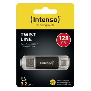 Pen Drive 128GB Intenso Twist Line USB 3.2 Gen 1x1 fekete (3539491)