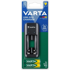 Varta Value USB Duo töltő + 2db AAA 800 mAh akkumulátor (57651201421)