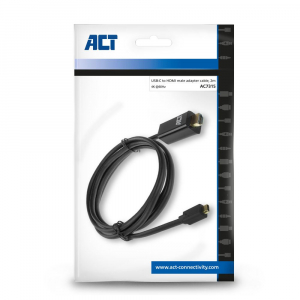 ACT USB-C - HDMI kábel 2m fekete (AC7315)