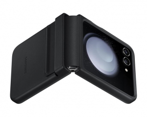 Samsung Galaxy Z Flip5 hajlítható ökobőr tok fekete (EF-VF731PBEG)