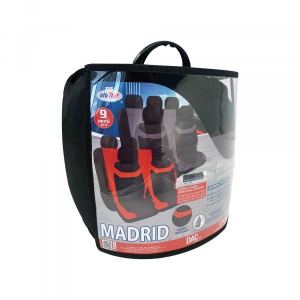 Oto Top Madrid üléshuzat szett 9db-os fekete-piros (38043804)