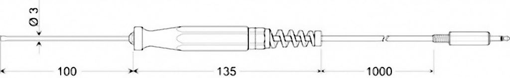 Greisinger GOF 175 felületi szonda, érzékelő típus Pt1000 (601637)