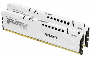 32GB 5200MHz DDR5 RAM Kingston Fury Beast White CL40 (2x16GB) (KF552C40BWK2-32)