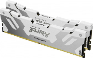 32GB 6000MHz DDR5 RAM Kingston Fury Renegade White XMP CL32 (2x16GB) (KF560C32RWK2-32)