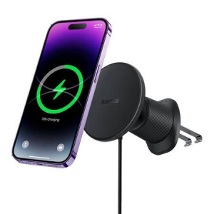 Baseus CW01 mágneses telefontartó + autós töltő fekete (C40141001111-00)