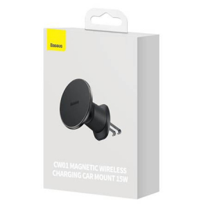 Baseus CW01 mágneses telefontartó + autós töltő fekete (C40141001111-00)