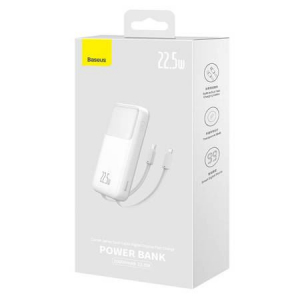 Baseus Comet Powerbank 10000mAh, 22.5W fehér (PPMD020002)