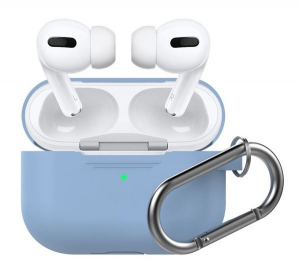 Phoner Simple Apple Airpods Pro szilikon tok akasztóval türkizkék (PN-CP-P1-3-GG)