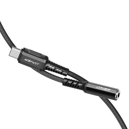 ACEFAST C1-07 USB-C - mini jack 3,5mm kábel 18cm fekete